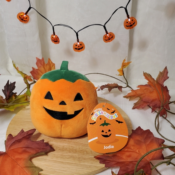 Squishmallows Other - Squishmallows Jodie Pumpkin Halloween Cozy Plush Orange Green Stuffed Animal Toy